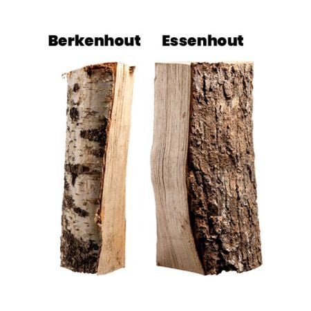 Hele pallet ovengedroogd gekloofd berken/essen haardhout mix 25cm - Afbeelding 3