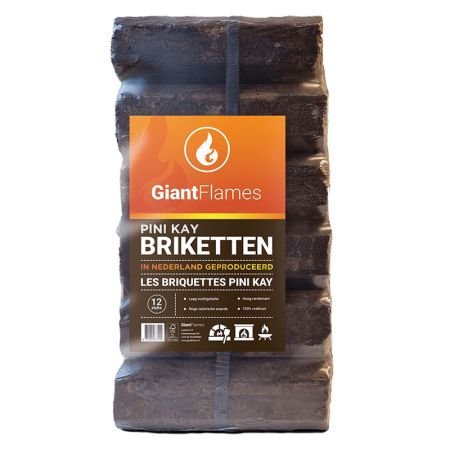 Pini Kay briketten halve pallet 48 zakken x 10kg (480kg) - Afbeelding 2