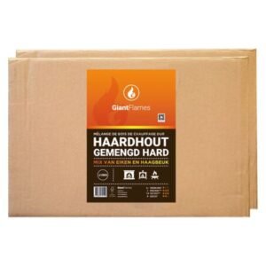 30 dozen Giant Flames haardhout gemengd hard eiken / haagbeuk mix FSC