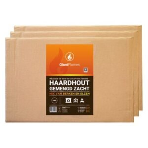 64 dozen Giant Flames haardhout gemengd zacht berken / elzen mix FSC