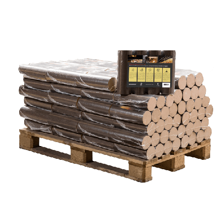 Ronde beuk briketten halve pallet 48 pakken x 10kg (480kg)