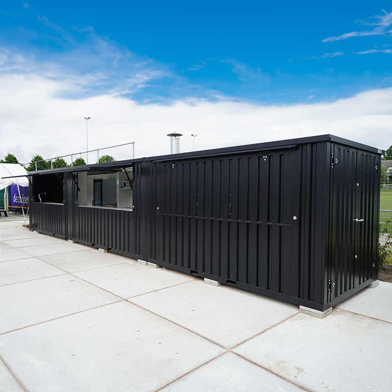 FOCO® Demontabele barcontainer XL 12 x 2 meter 40ft RAL 9005 - Afbeelding 4